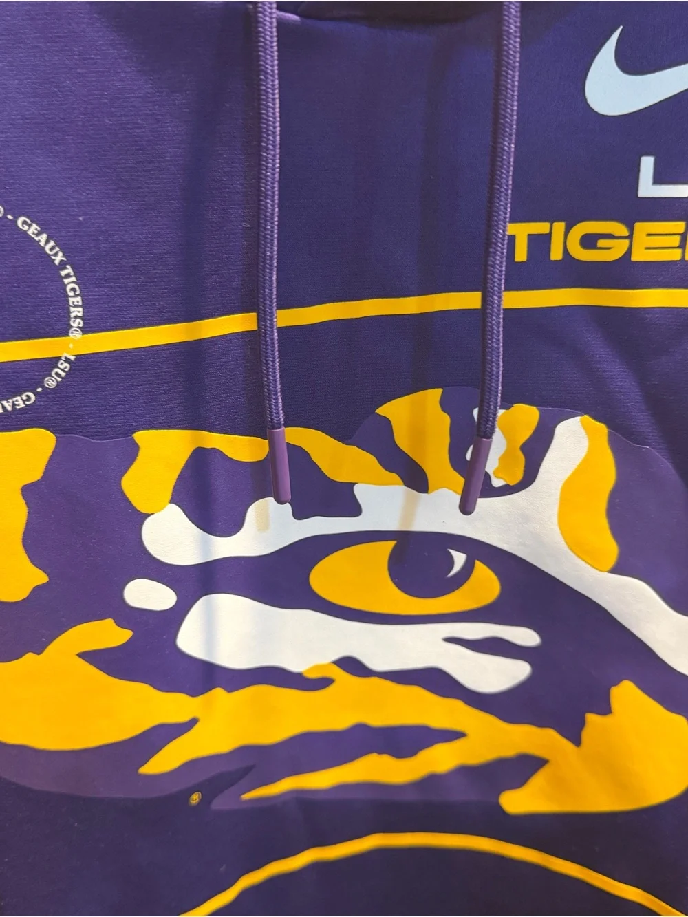 Nike Purple and Gold Dri-FIT Hooded Sweatshirt